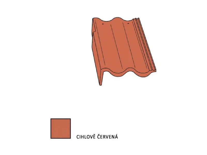 Bramac MAX krajní taška levá P5 červená