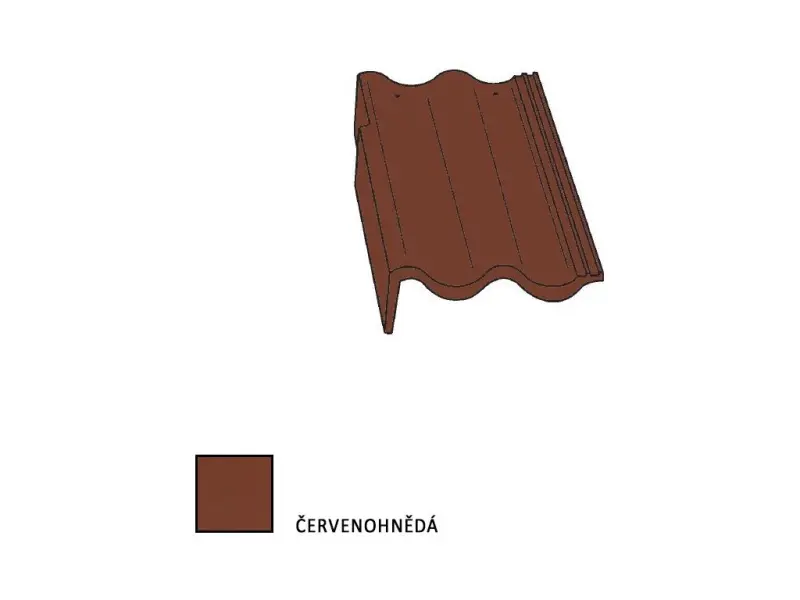 Bramac MAX krajní taška levá P5 červenohnědá