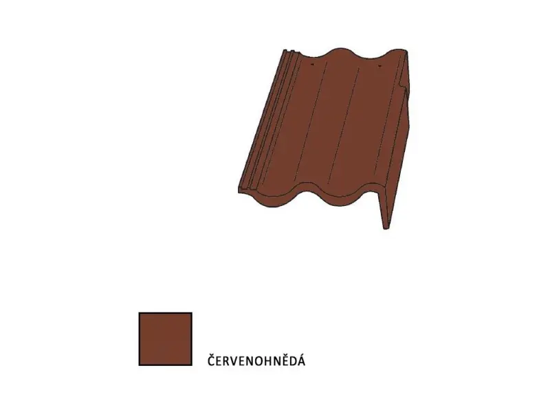 Bramac MAX krajní taška pravá P5 červenohnědá