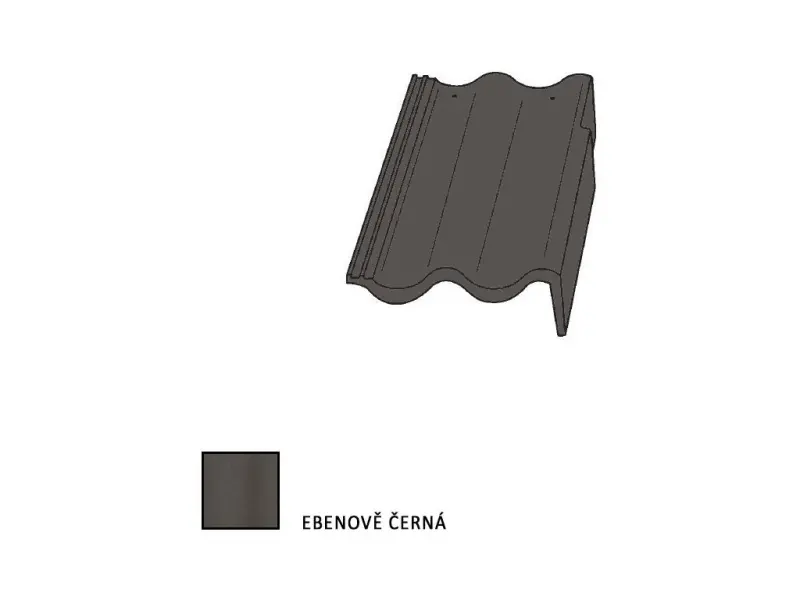 Bramac MAX krajní taška pravá P5 ebenově černá