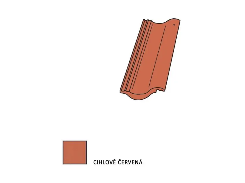 Bramac MAX půlená 1/2 P5 cihlově červená