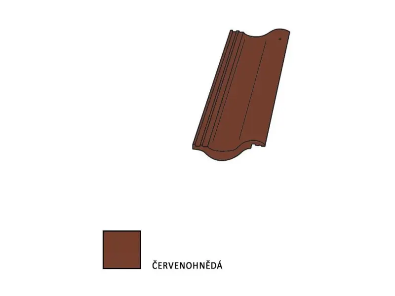 Bramac MAX půlená 1/2 P5 červenohnědá