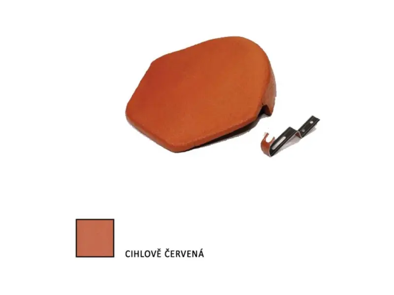 Bramac EU Protector Plus uzávěra hřebene s příchytkou červená