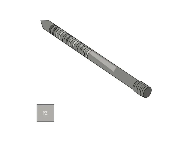 Hrot k objímce 200 mm, pozink M10 TORX KJG