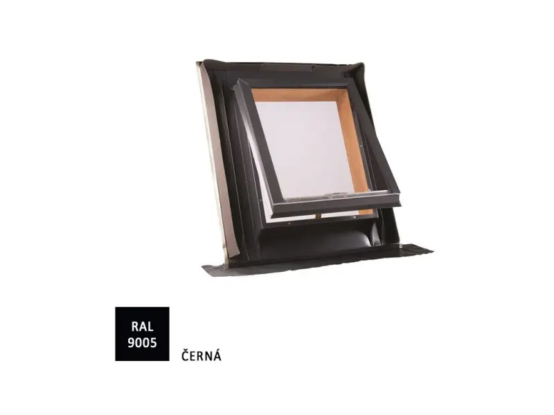 Střešní vikýř UNI profilovaná krytina 600x600mm RAL 9005 černá