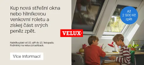 2026 - Získejte až 2 500 Kč za každé nové střešní okno  nebo roletu VELUX